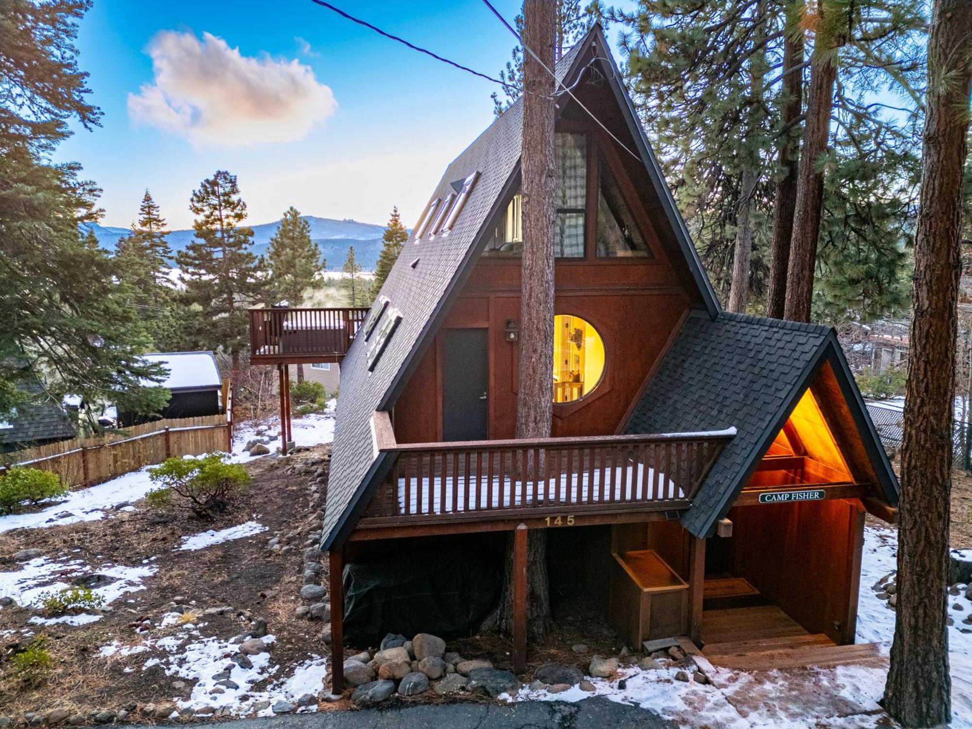 A-Frame Cabin With Hot Tub & Close To Lake Tahoe تاهو سيتي المظهر الخارجي الصورة